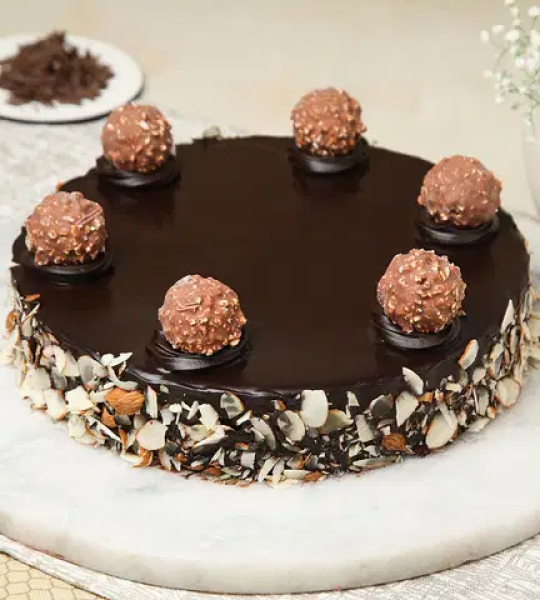 Chocolate Ferrero Rocher Almonds Cake