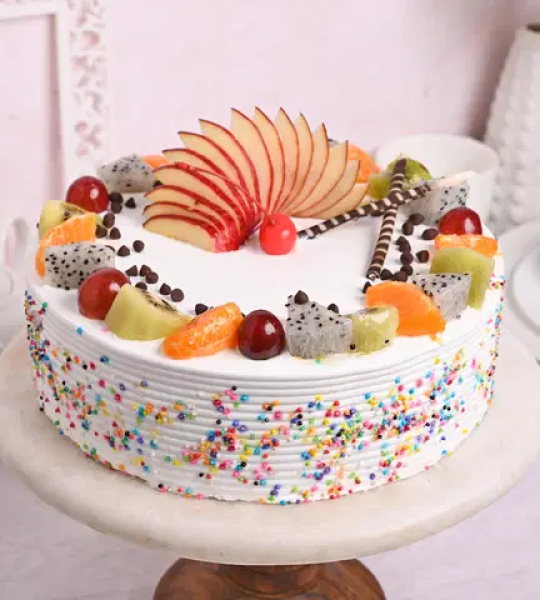 Fruits & Sprinkles Vanilla Cake