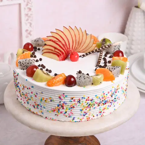 Fruits & Sprinkles Vanilla Cake